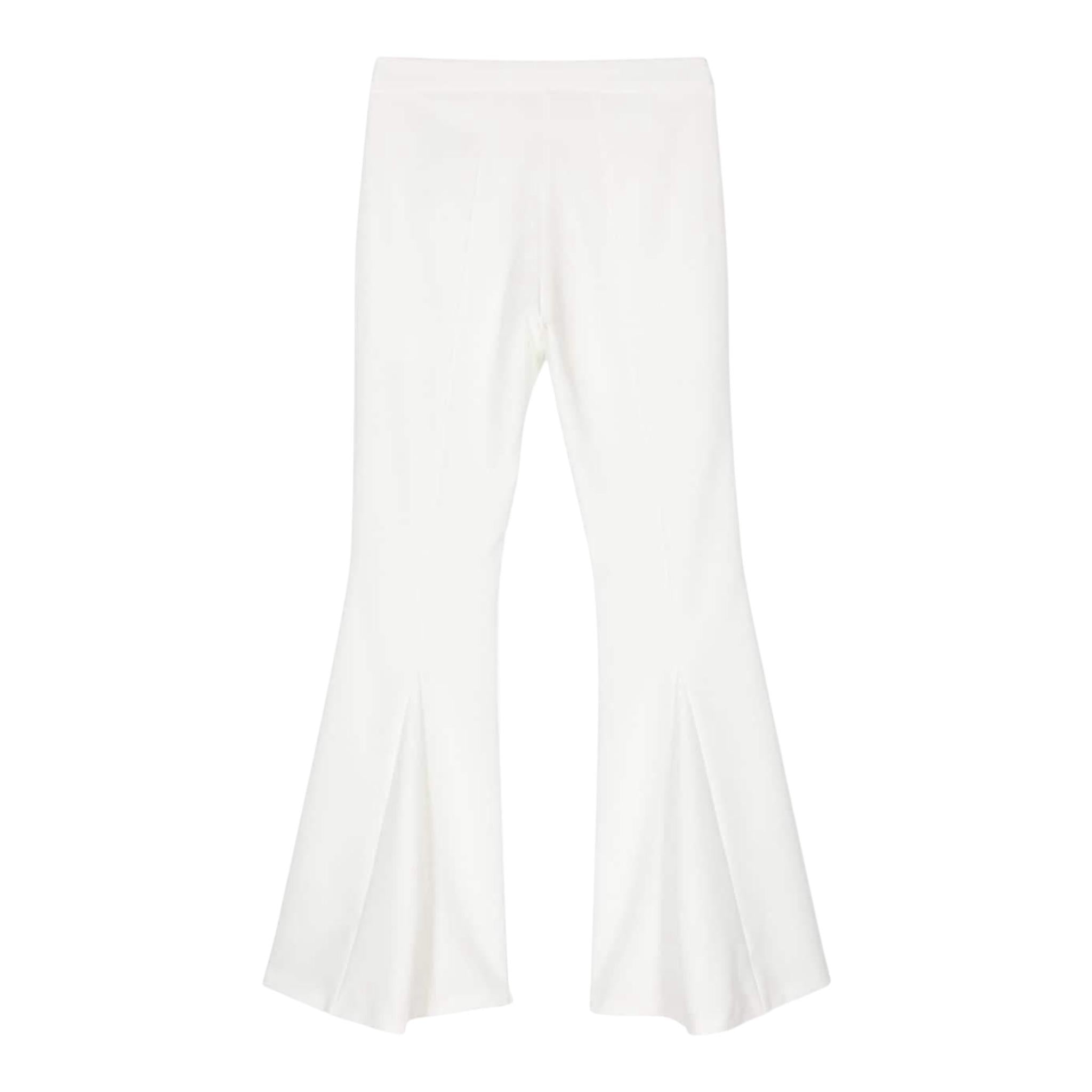 Miss Blumarine Pantalone Tinta Unita Modello Zampa per Bambina IA4020 PANNA MISS BLUMARINE 