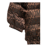 MOSCHINO giubbino tinta unita con cappuccio stampe logo Marrone per Bambino MUS02O MARRONE MOSCHINO 