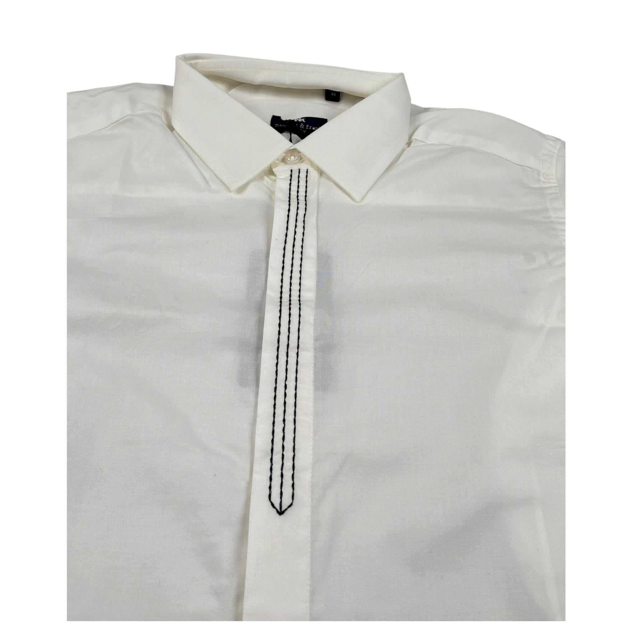 Manuell & Frank Camicia Manica Lunga Tinta Unita per Bambino MF3404R BIANCO MANUELL & FRANK 
