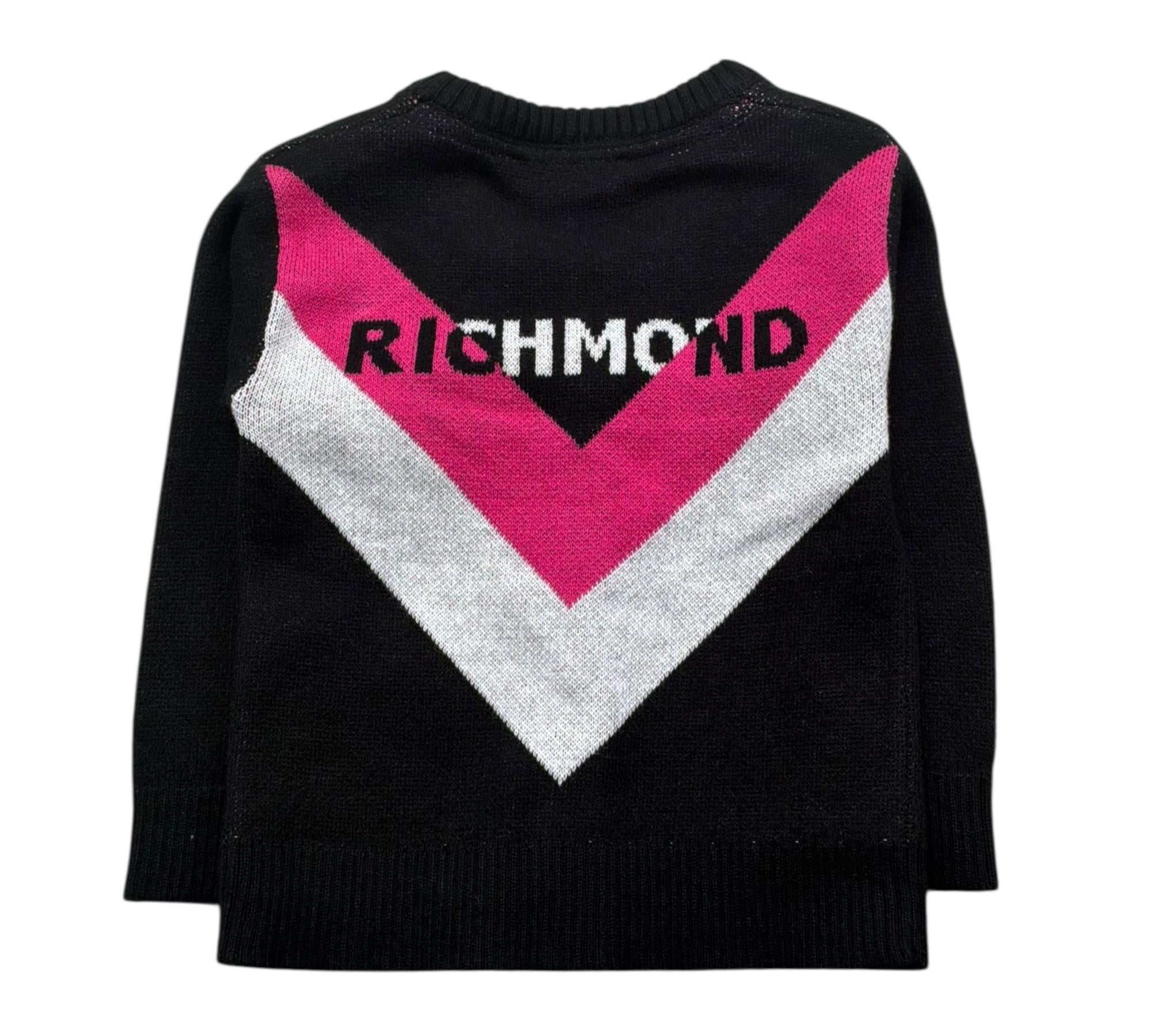 John Richmond Cardigan Stampa Fantasia Scollo A V per Neonata RIP26083CD NERO JOHN RICHMOND 