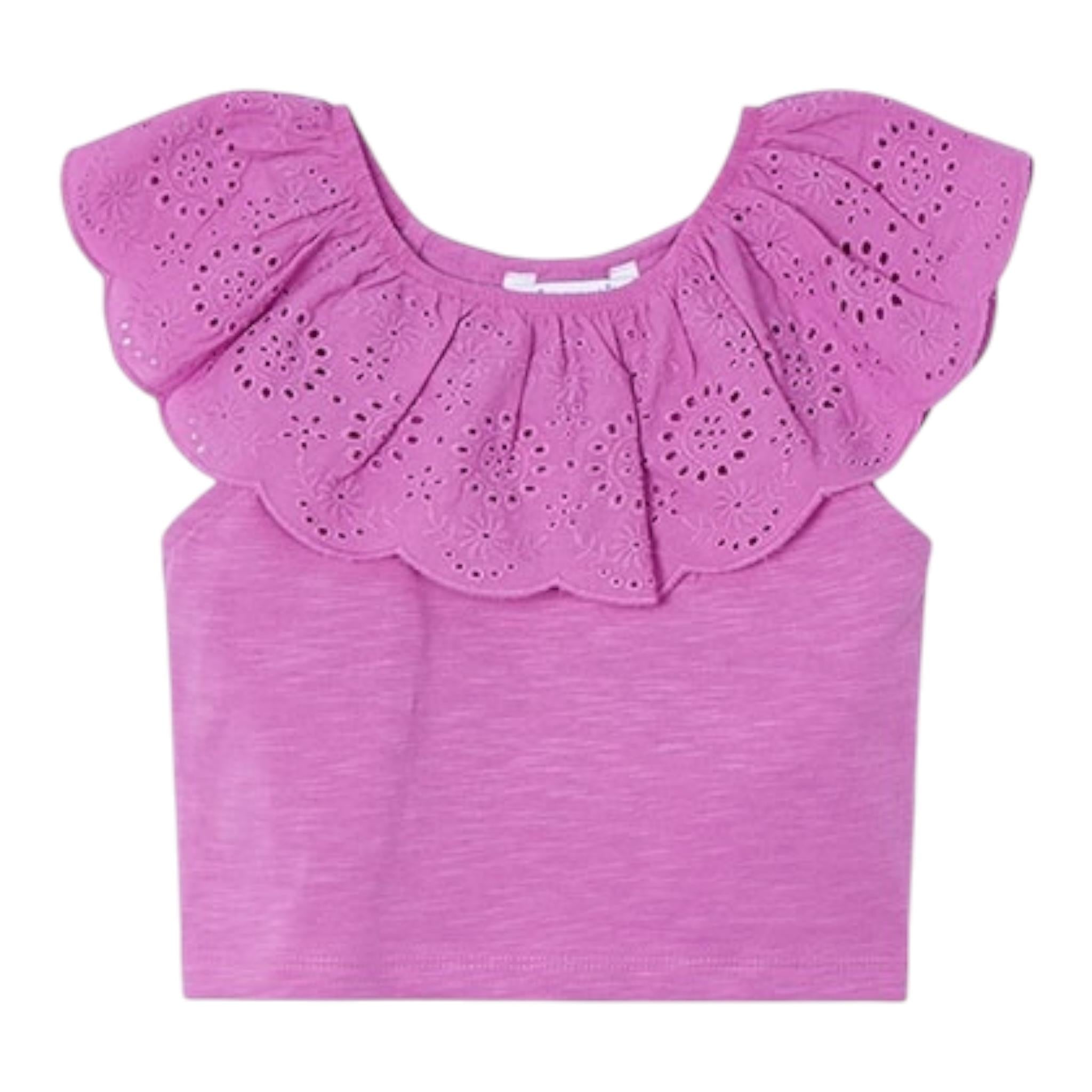 Mayoral Top Tinta Unita con Scollo A Barca per Neonata 3012N VIOLA MAYORAL 