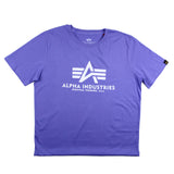 Alpha Industries T-Shirt Girocollo Tinta Unita Con Stampa In Contrasto