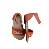 Chloe' Sandalo Tinta Unita Con Stampa Logo Chiusura Fibia