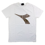 Diadora T-Shirt Girocollo Tinta Unita Con Stampa Logo