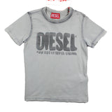 Diesel T-Shirt Girocollo Tinta Unita Con Stampa Logo