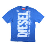 Diesel T-Shirt Girocollo Tinta Unita Con Stampa In Contrasto