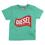 Diesel T-Shirt Tinta Unita Girocollo Con Stampa