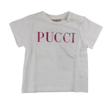 Emilio Pucci T-Shirt Tinta Unita Con Stampa E Brillantini