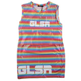 Glsr Completo 2 Pezzi Top-Gonna Stampa Fantasia