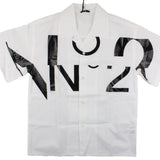 N°21 Camicia Tinta Unita Con Stampa Logo