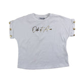 Odi Et Amo T-Shirt Girocollo Tinta Unita Con Stampa Logo