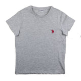 U.S. Polo Assn T-Shirt Girocollo Tinta Unita Con Stemma In Contrasto